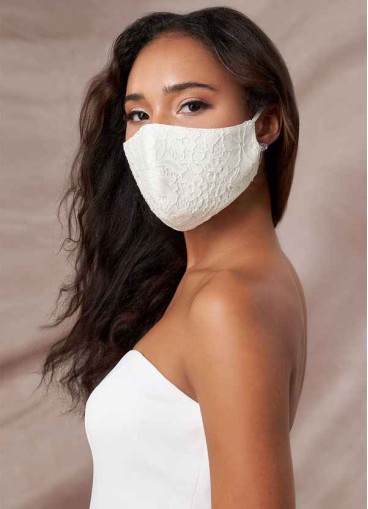 Hrongk Non-Medical Ivory Lace Reusable Face Mask