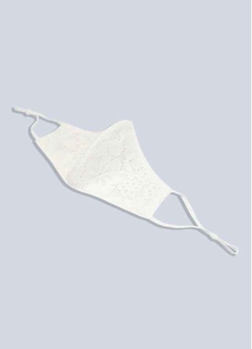 Hrongk Non-Medical Ivory Lace Reusable Face Mask
