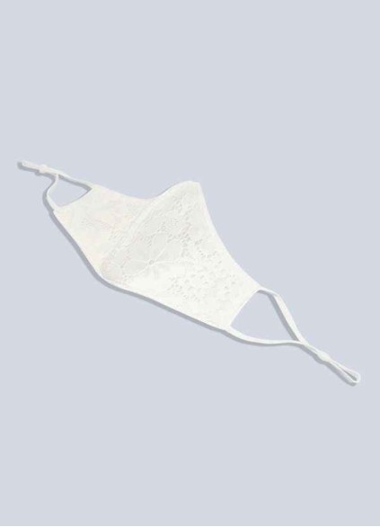 Hrongk Non-Medical Ivory Lace Reusable Face Mask Hrongk Non-Medical Ivory Lace Reusable Face Mask