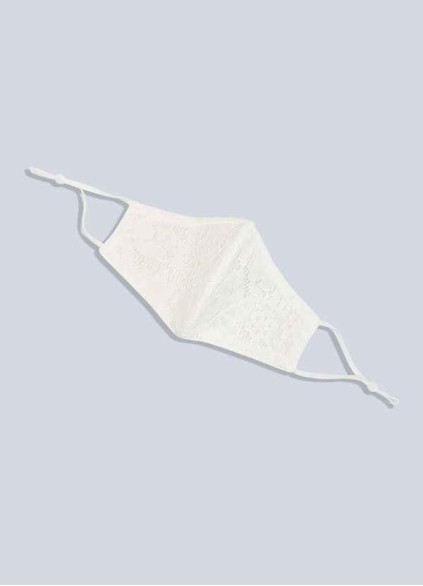 Hrongk Non-Medical Ivory Lace Reusable Face Mask Hrongk Non-Medical Ivory Lace Reusable Face Mask
