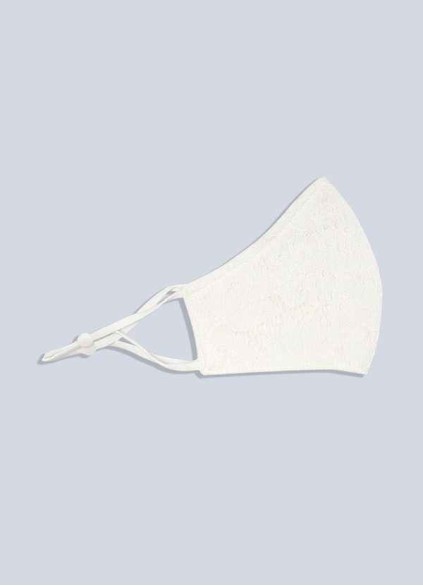 Hrongk Non-Medical Ivory Lace Reusable Face Mask Hrongk Non-Medical Ivory Lace Reusable Face Mask