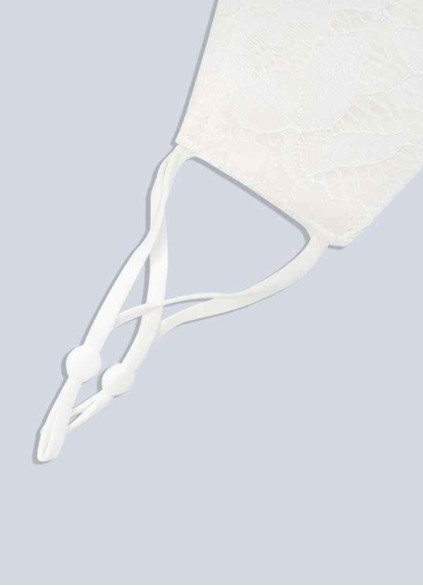 Hrongk Non-Medical Ivory Lace Reusable Face Mask Hrongk Non-Medical Ivory Lace Reusable Face Mask