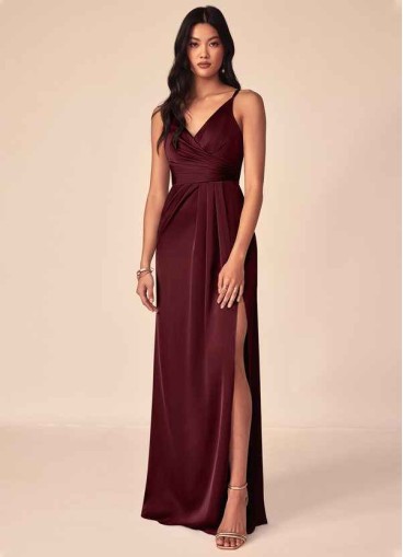 Hrongk Aqua Stretch Satin Dress