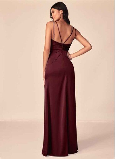 Hrongk Aqua Stretch Satin Dress
