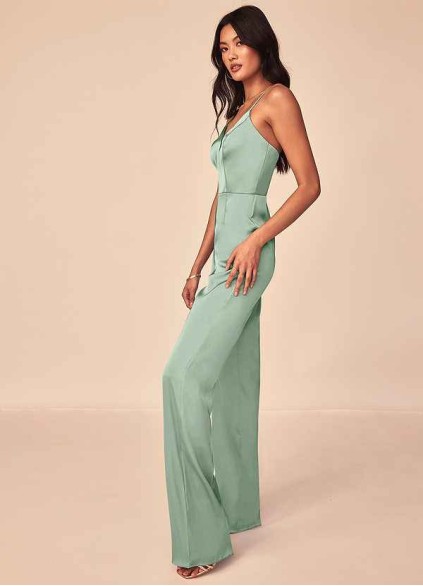Hrongk Elizabella Stretch Satin Jumpsuit Hrongk Elizabella Stretch Satin Jumpsuit