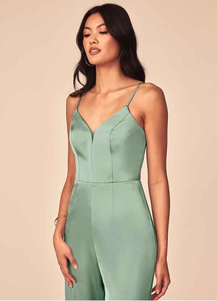 Hrongk Elizabella Stretch Satin Jumpsuit Hrongk Elizabella Stretch Satin Jumpsuit