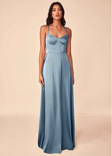 Hrongk Mei Stretch Satin Dress
