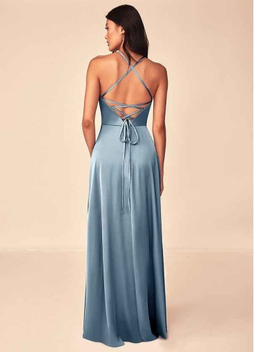Hrongk Mei Stretch Satin Dress