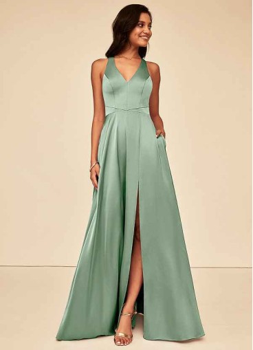 Hrongk Ceria Stretch Satin Dress