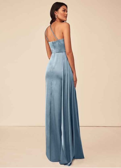 Hrongk Maron Stretch Satin Dress Hrongk Maron Stretch Satin Dress
