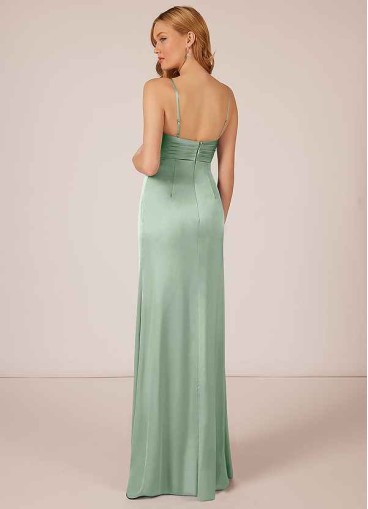 Hrongk Linia Stretch Satin Dress