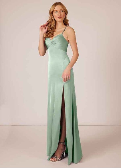 Hrongk Linia Stretch Satin Dress