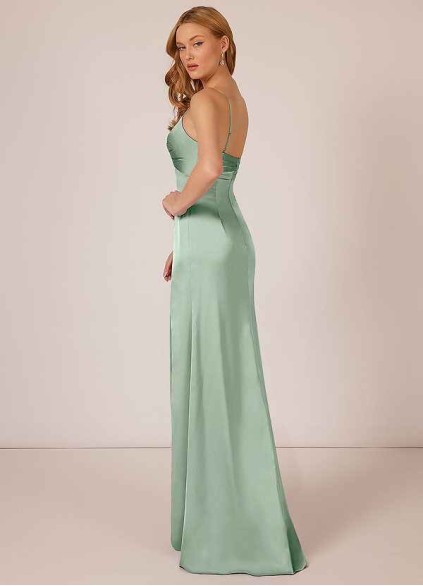 Hrongk Linia Stretch Satin Dress